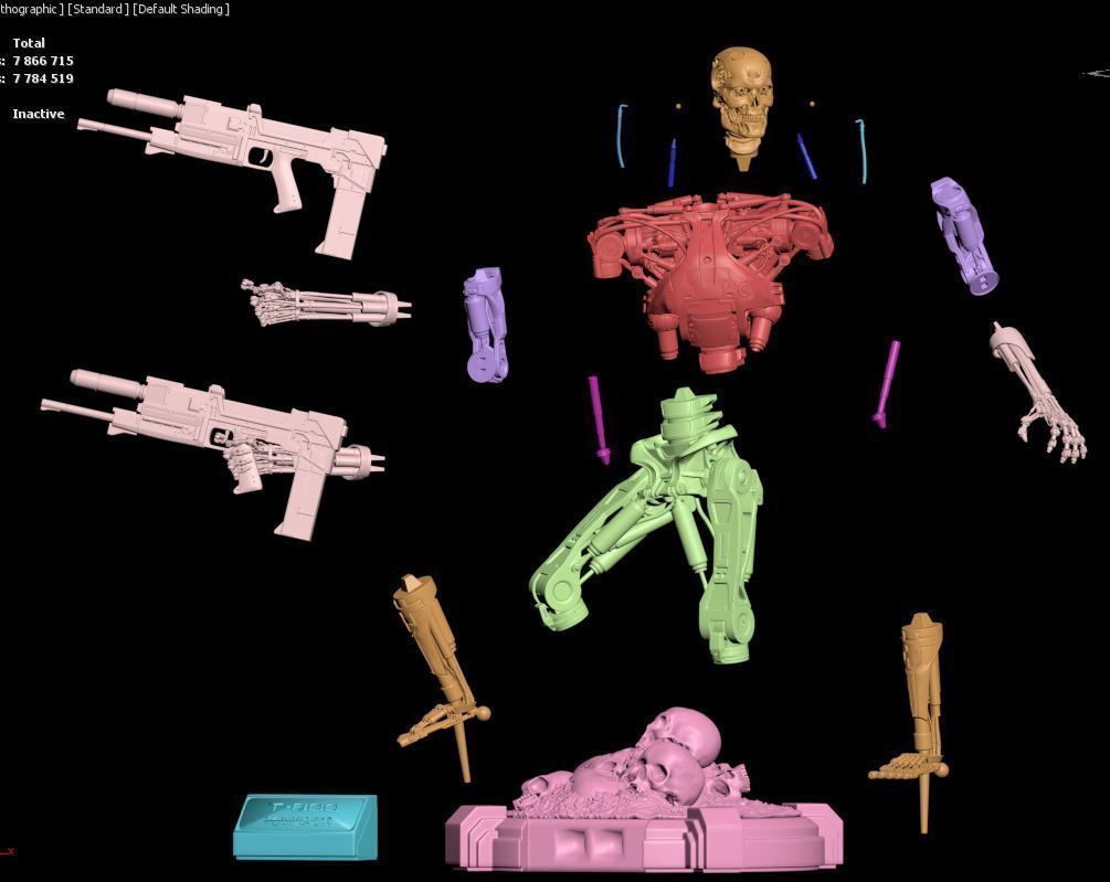 T-800 Terminator 2 Judgment Day V2 High Detal 3D print model_1