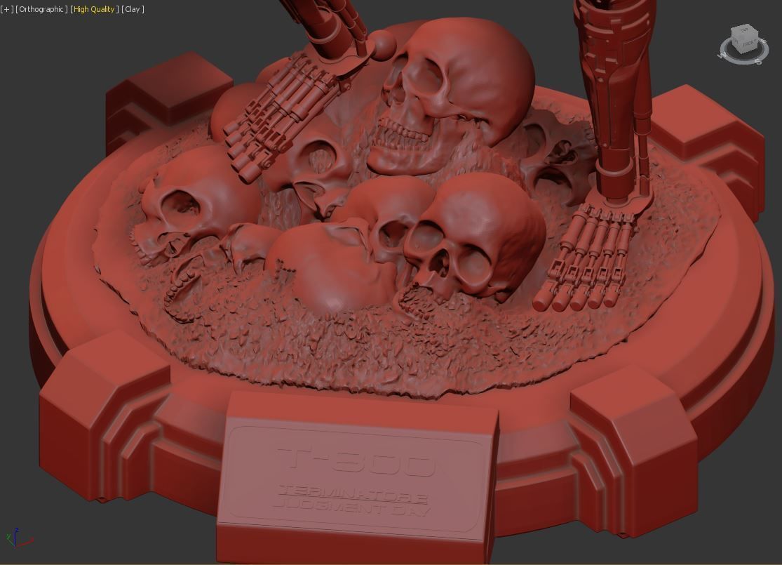 T-800 Terminator 2 Judgment Day V2 High Detal 3D print model_8