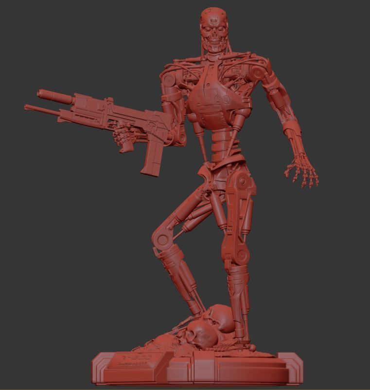 T-800 Terminator 2 Judgment Day V2 High Detal 3D print model_6