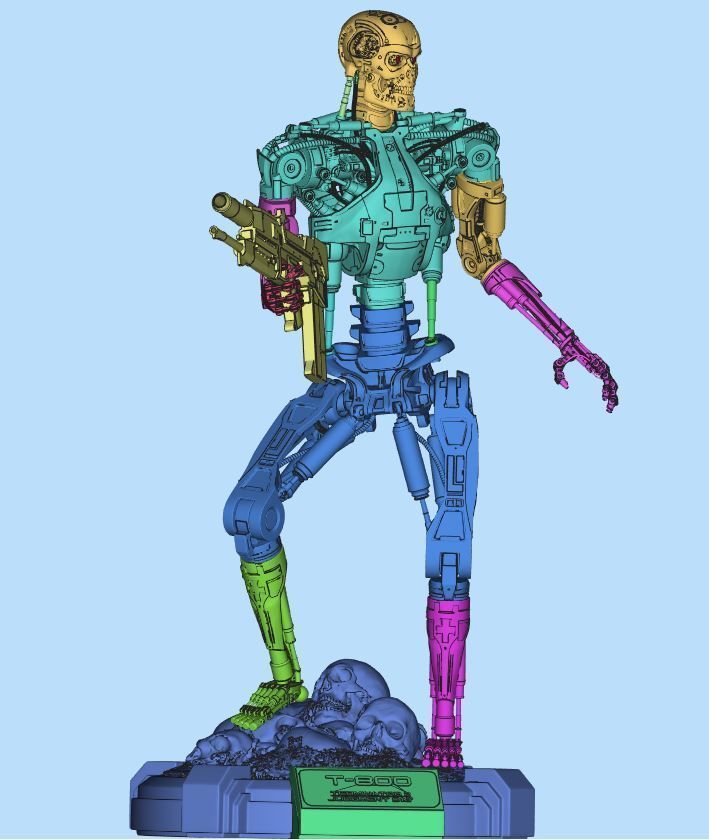 T-800 Terminator 2 Judgment Day V2 High Detal 3D print model_20