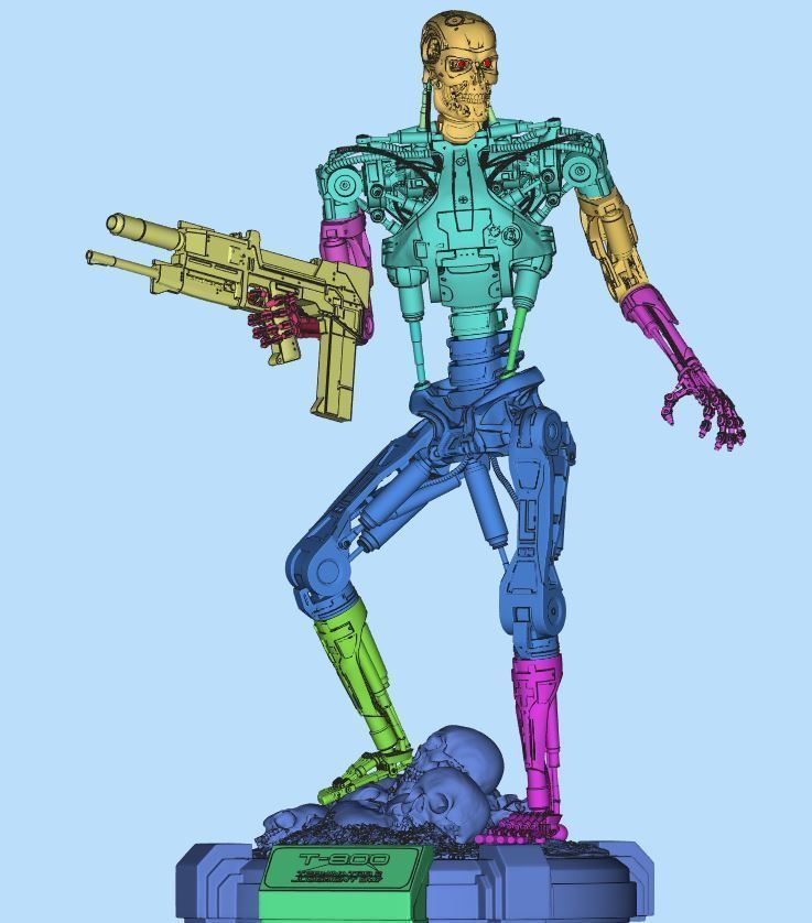 T-800 Terminator 2 Judgment Day V2 High Detal 3D print model_19