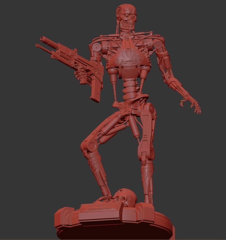 T-800 Terminator 2 Judgment Day V2 High Detal 3D print model_5