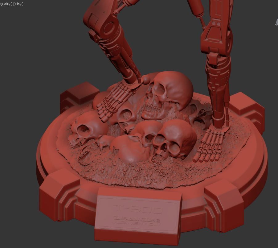 T-800 Terminator 2 Judgment Day V2 High Detal 3D print model_9