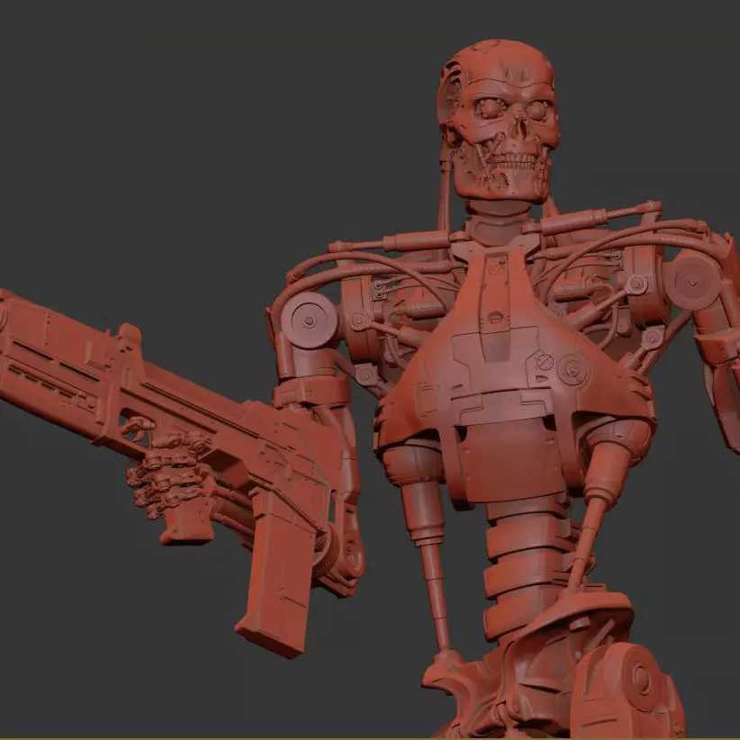 T-800 Terminator 2 Judgment Day V2 High Detal 3D print model_0