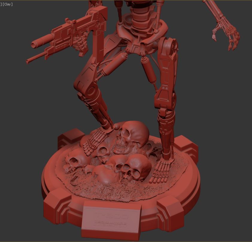 T-800 Terminator 2 Judgment Day V2 High Detal 3D print model_10
