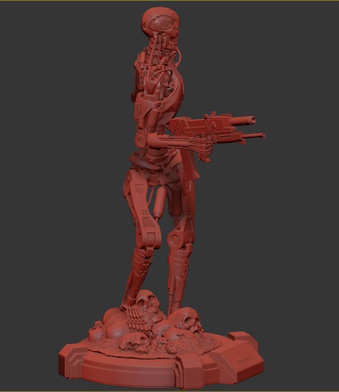 T-800 Terminator 2 Judgment Day V2 High Detal 3D print model_14