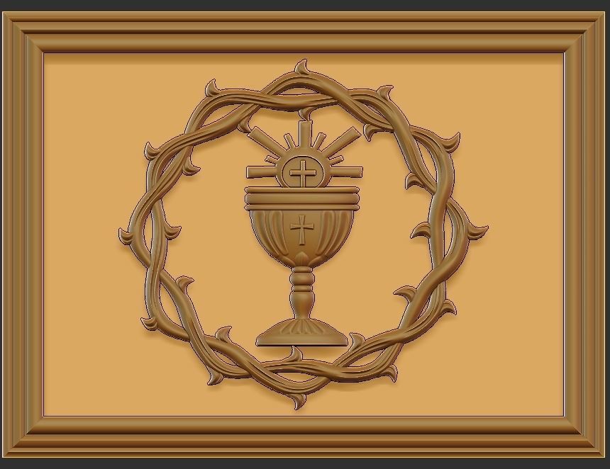 Crown of thorns - CHURCH ALTAR 3D print model_11
