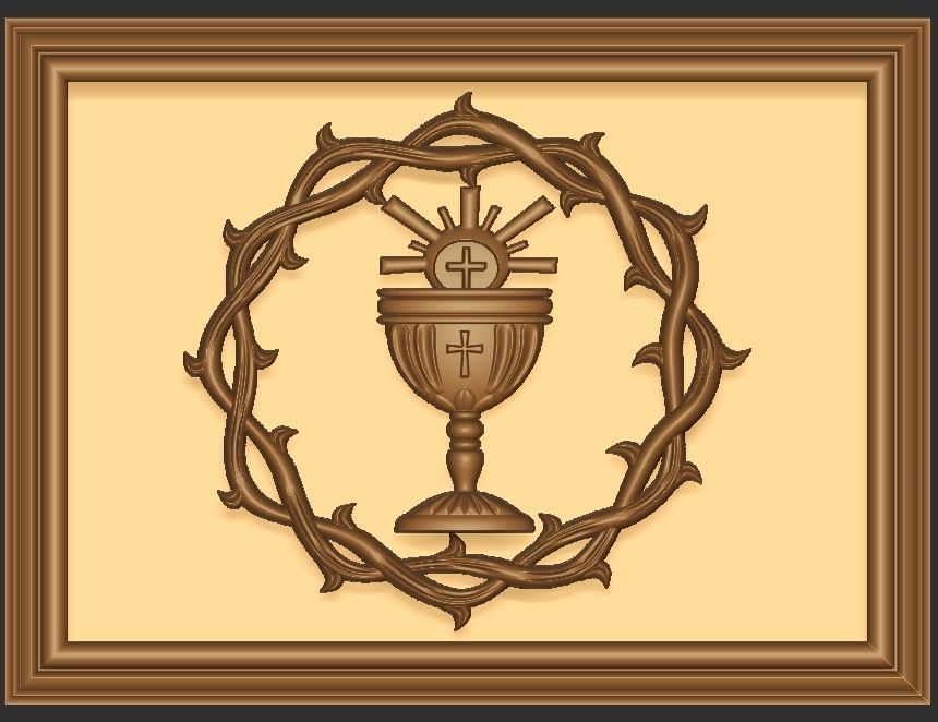 Crown of thorns - CHURCH ALTAR 3D print model_4