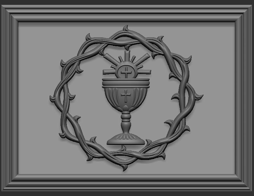 Crown of thorns - CHURCH ALTAR 3D print model_9