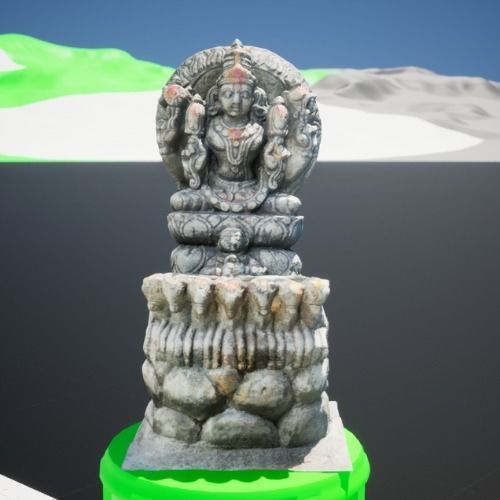 Surya Navagraha Indian God - Stone Statue - 3d Model 3D model_4