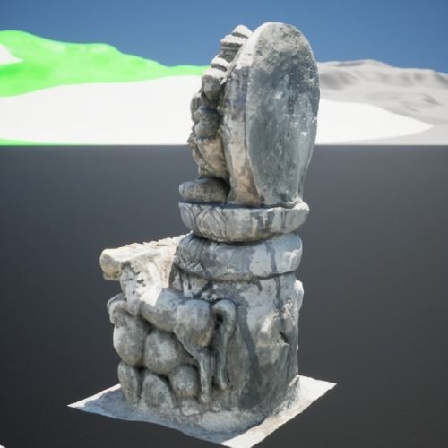 Surya Navagraha Indian God - Stone Statue - 3d Model 3D model_2