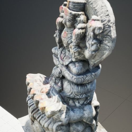 Surya Navagraha Indian God - Stone Statue - 3d Model 3D model_3
