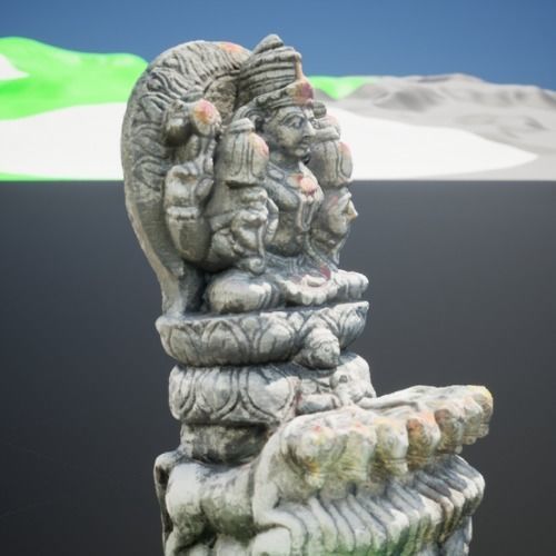 Surya Navagraha Indian God - Stone Statue - 3d Model 3D model_1