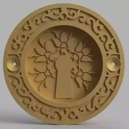 BEE DESIGN POCKET - DOOR PULL WITH AND WITHOUT KEYHOLE 3D print model