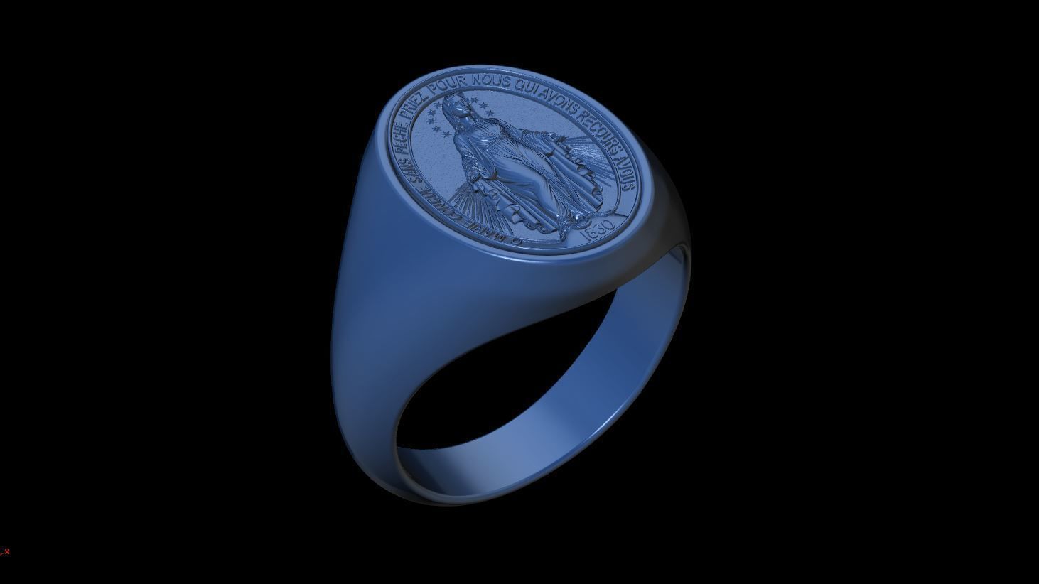 Virgen Milagrosa Miraculous Ring 3D print model_8