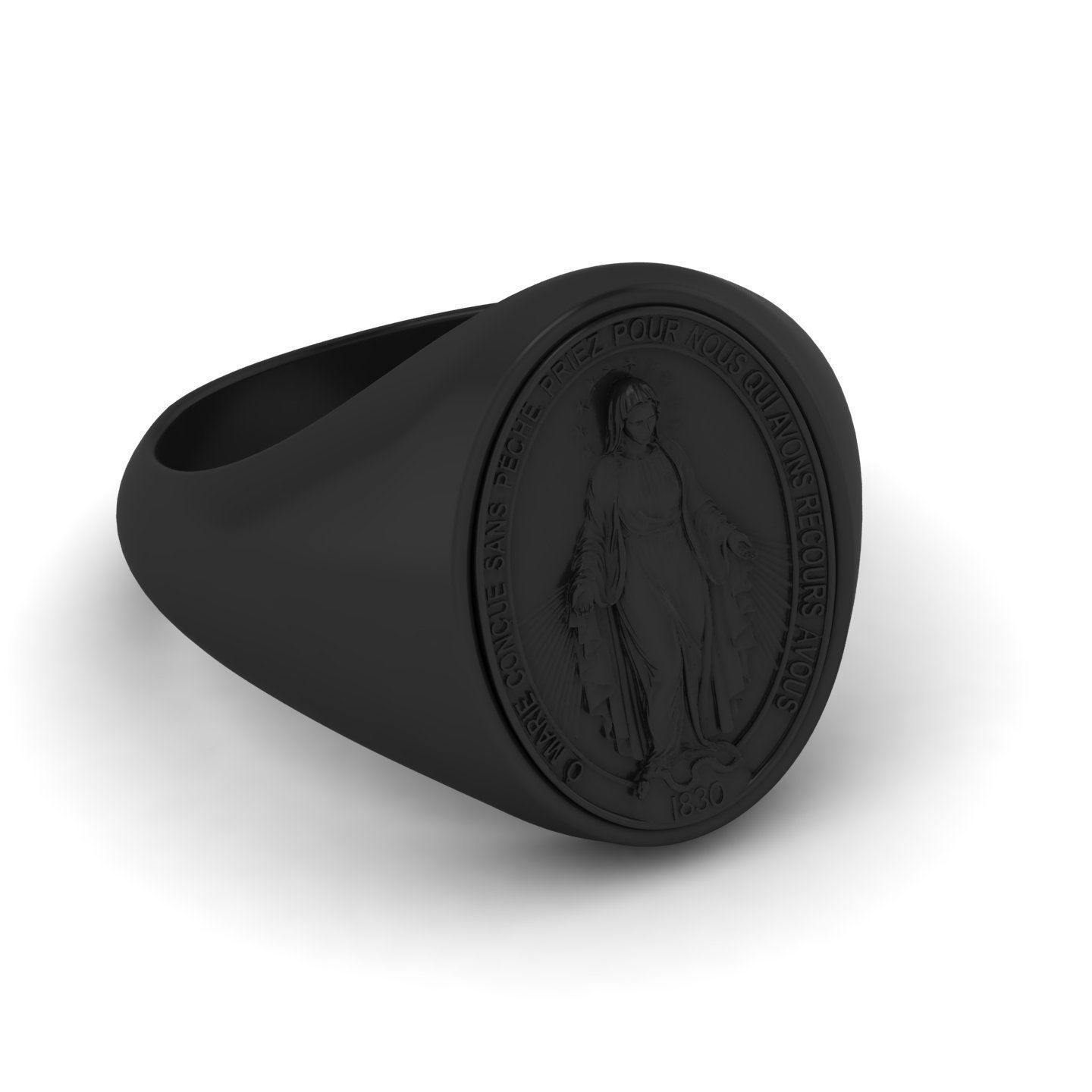 Virgen Milagrosa Miraculous Ring 3D print model_4