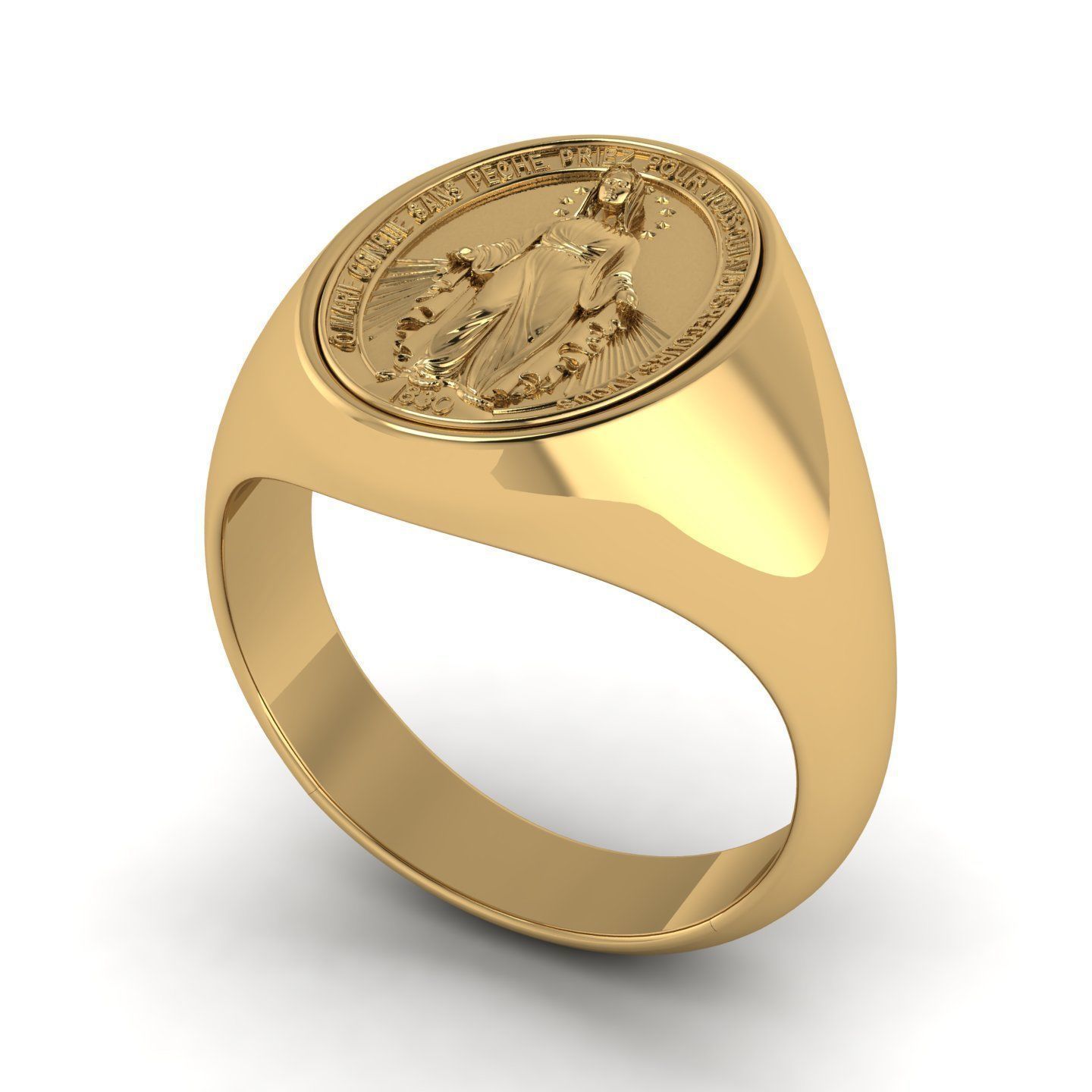 Virgen Milagrosa Miraculous Ring 3D print model_5