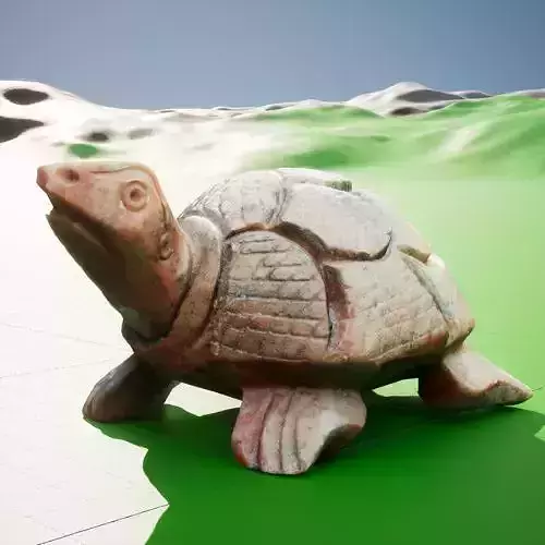 Red Tortoise - 3d asset 3D model