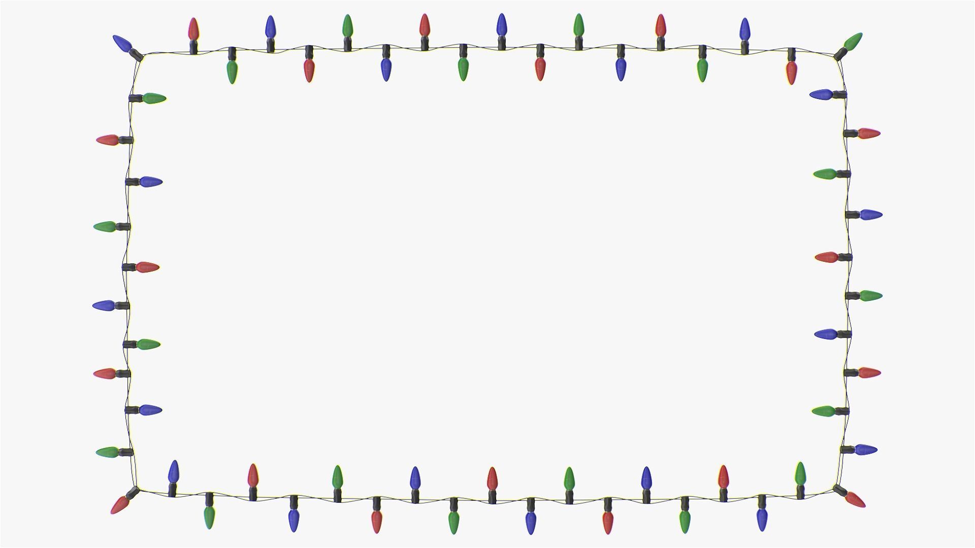 Stringed Lightbulbs pack 3D model_7