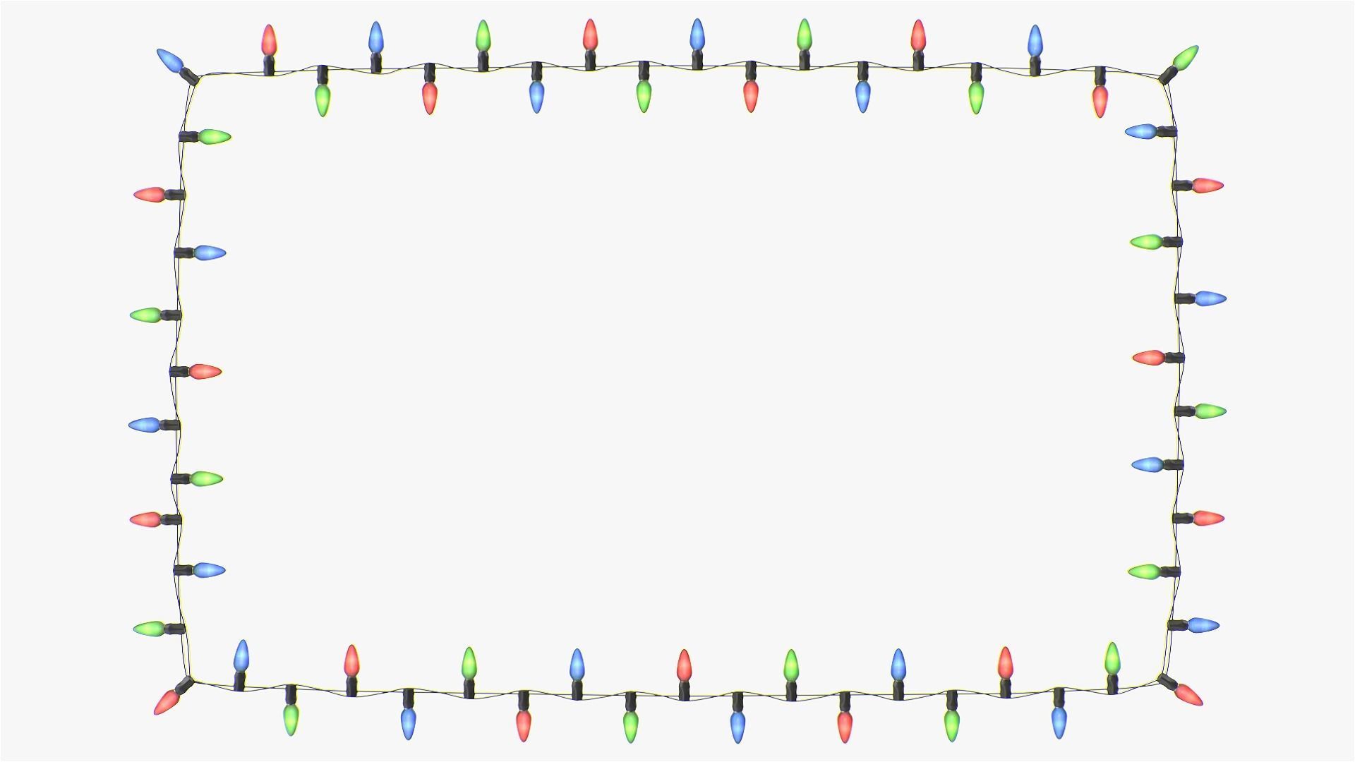 Stringed Lightbulbs pack 3D model_11