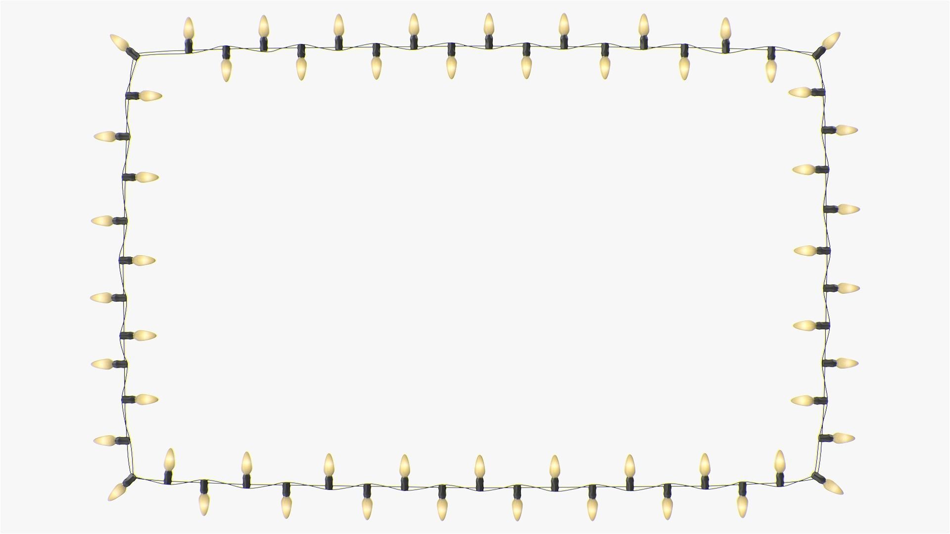 Stringed Lightbulbs pack 3D model_8