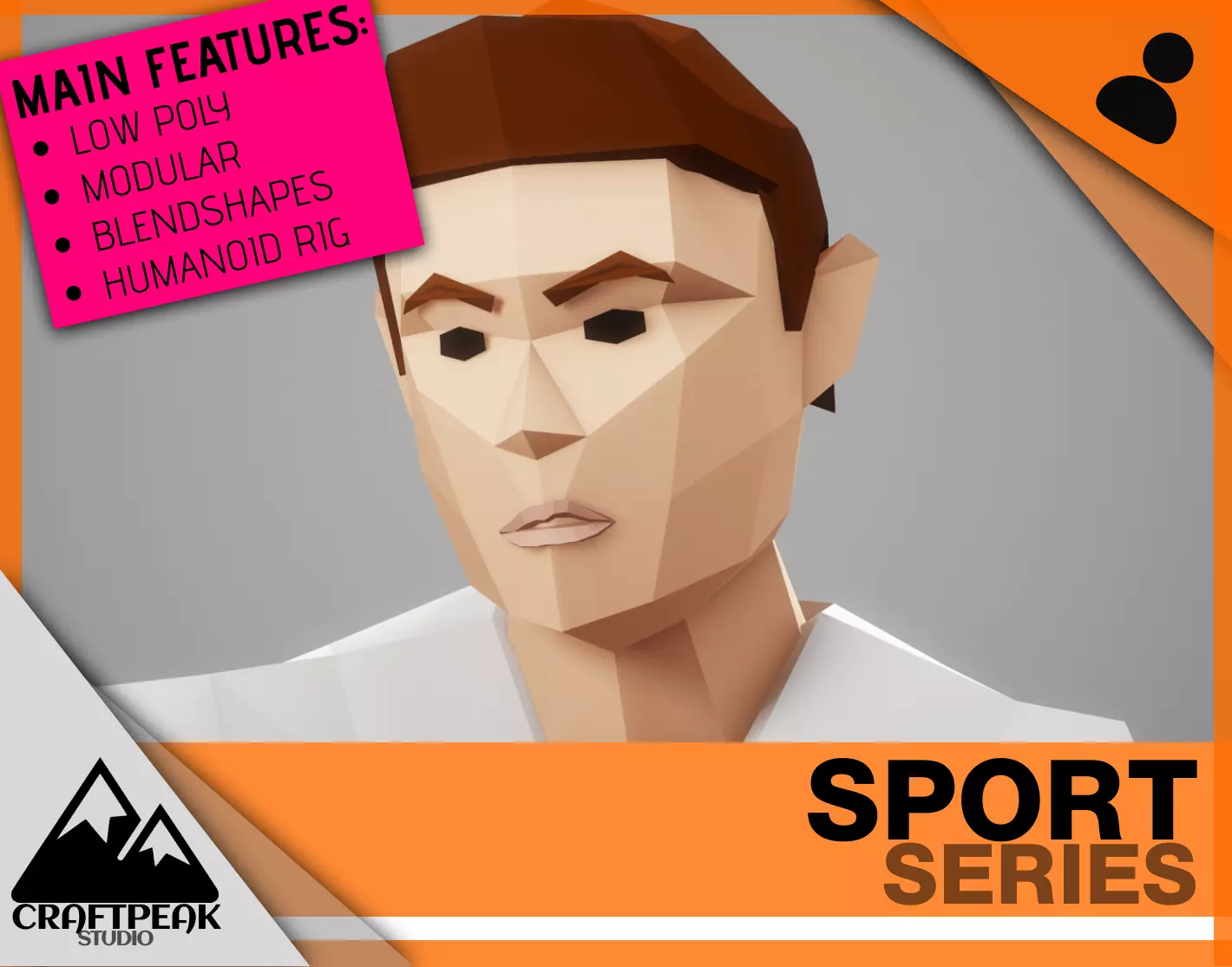 BOXER - Low Poly Style Male Character Low-poly 3D model_0