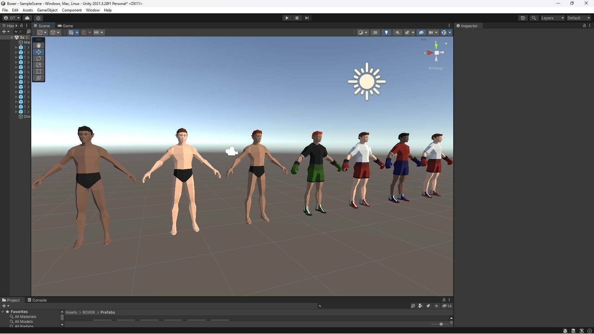 BOXER - Low Poly Style Male Character Low-poly 3D model_12