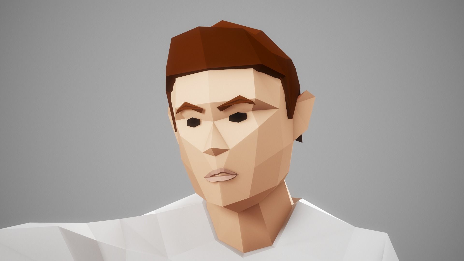 BOXER - Low Poly Style Male Character Low-poly 3D model_3