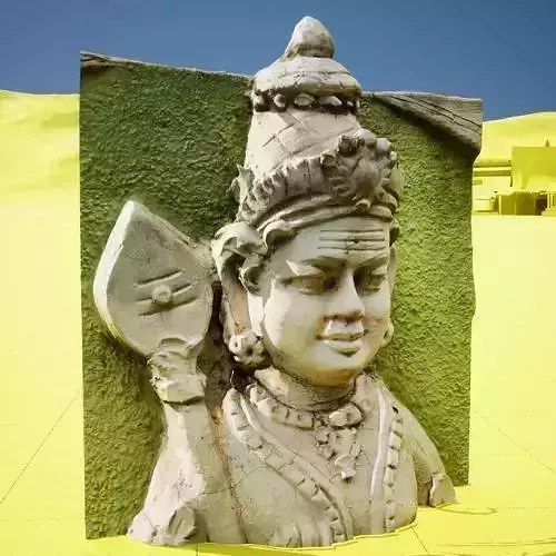 God Karthikeya - Murugan face mural wall art - 3D Model