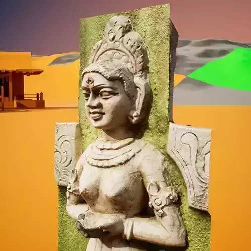 Indian Women 3d Wall Mural Sculpture - 3D Model