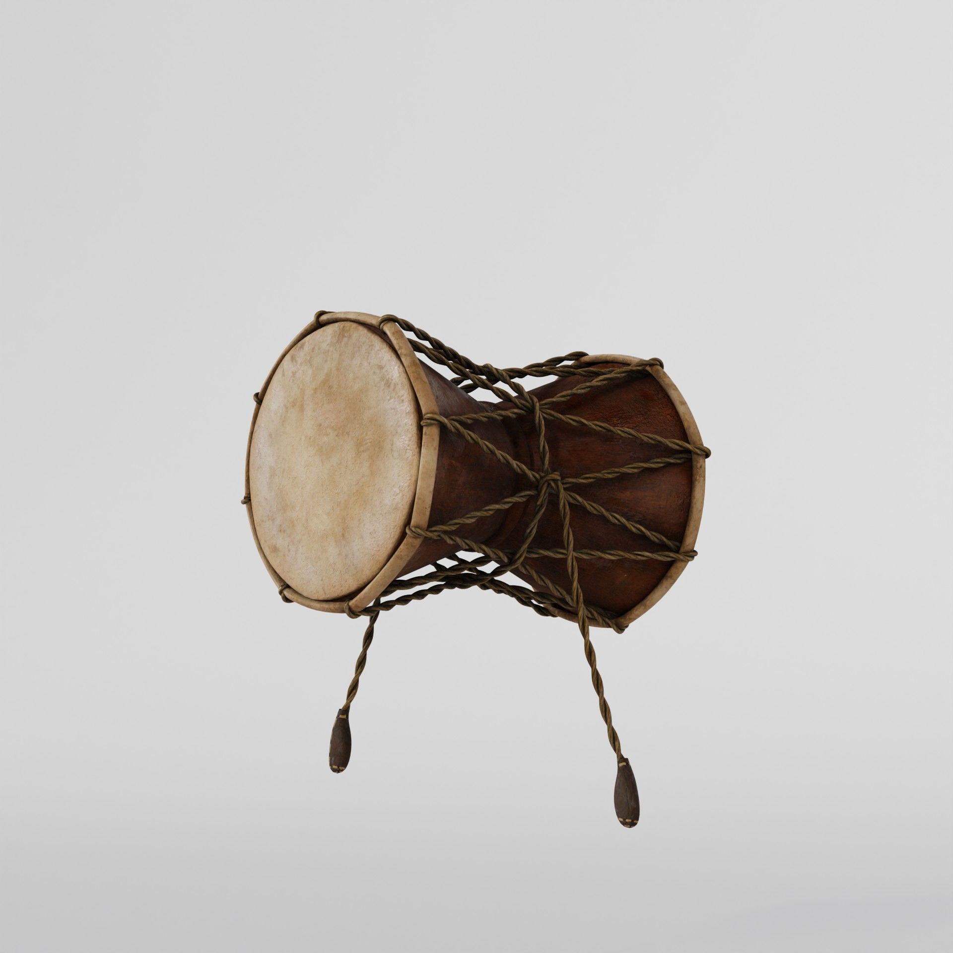 Damaru or Power Drum 3D model_3
