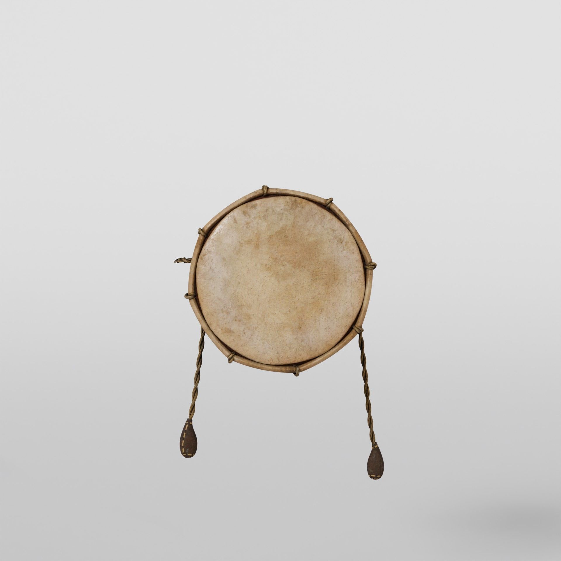 Damaru or Power Drum 3D model_2