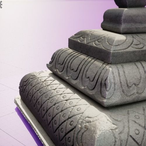 Home Temple Gopuram- 3d Model 3D model_6