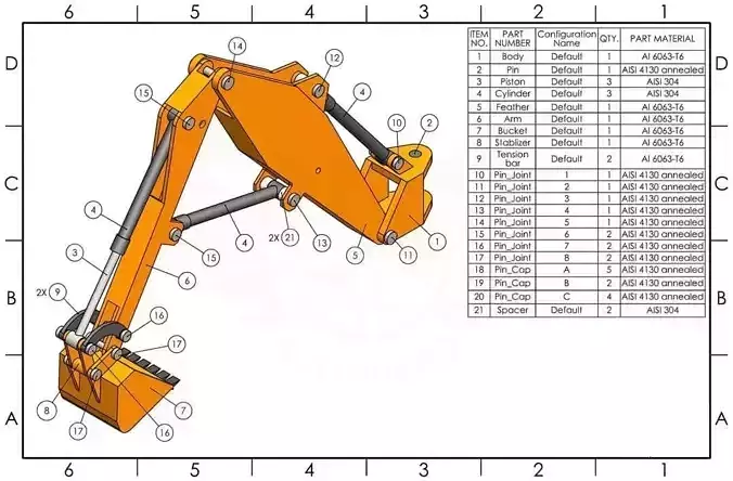 Excavator arm