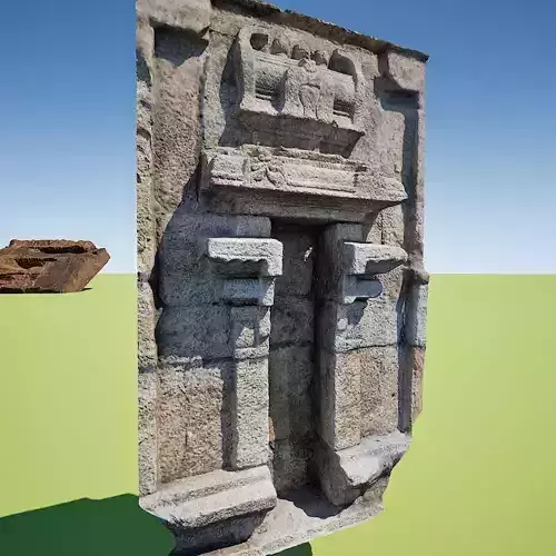 Hindu temple wall shelf for deity idol  3d model