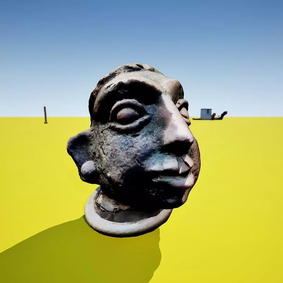 Funny clay Head 3d Model 3D model_0