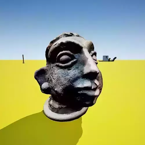 Funny clay Head 3d Model