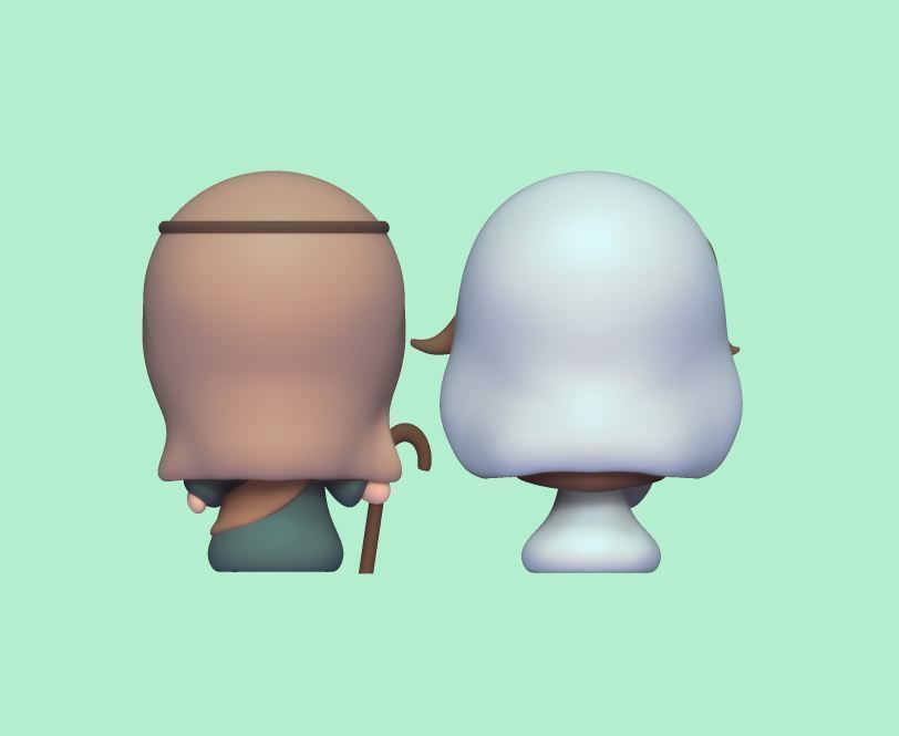 Cute Holy Nativity Scene 3D print model_4