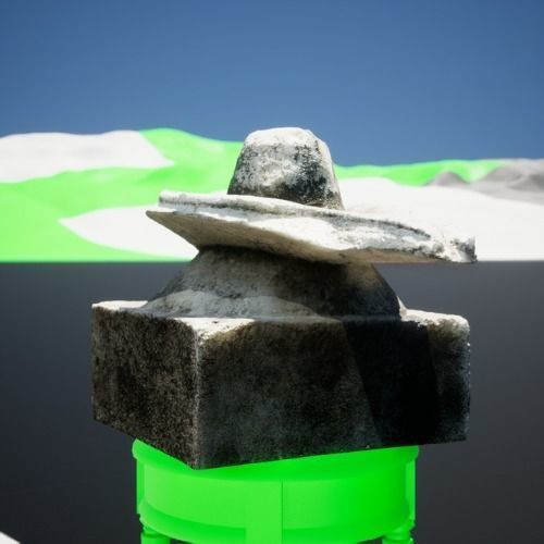 Crude Shiva Linga Concrete Sculpture - 3d Model 3D model_3