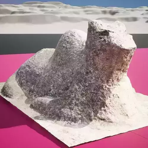 Crude Nandi Concrete Sculpture - 3d Model