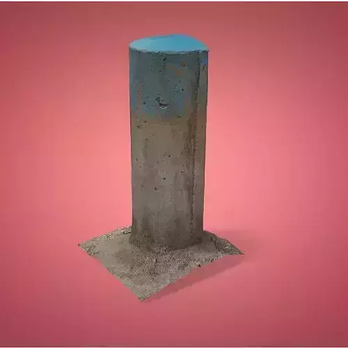 Concrete Bollards with Blue Tip