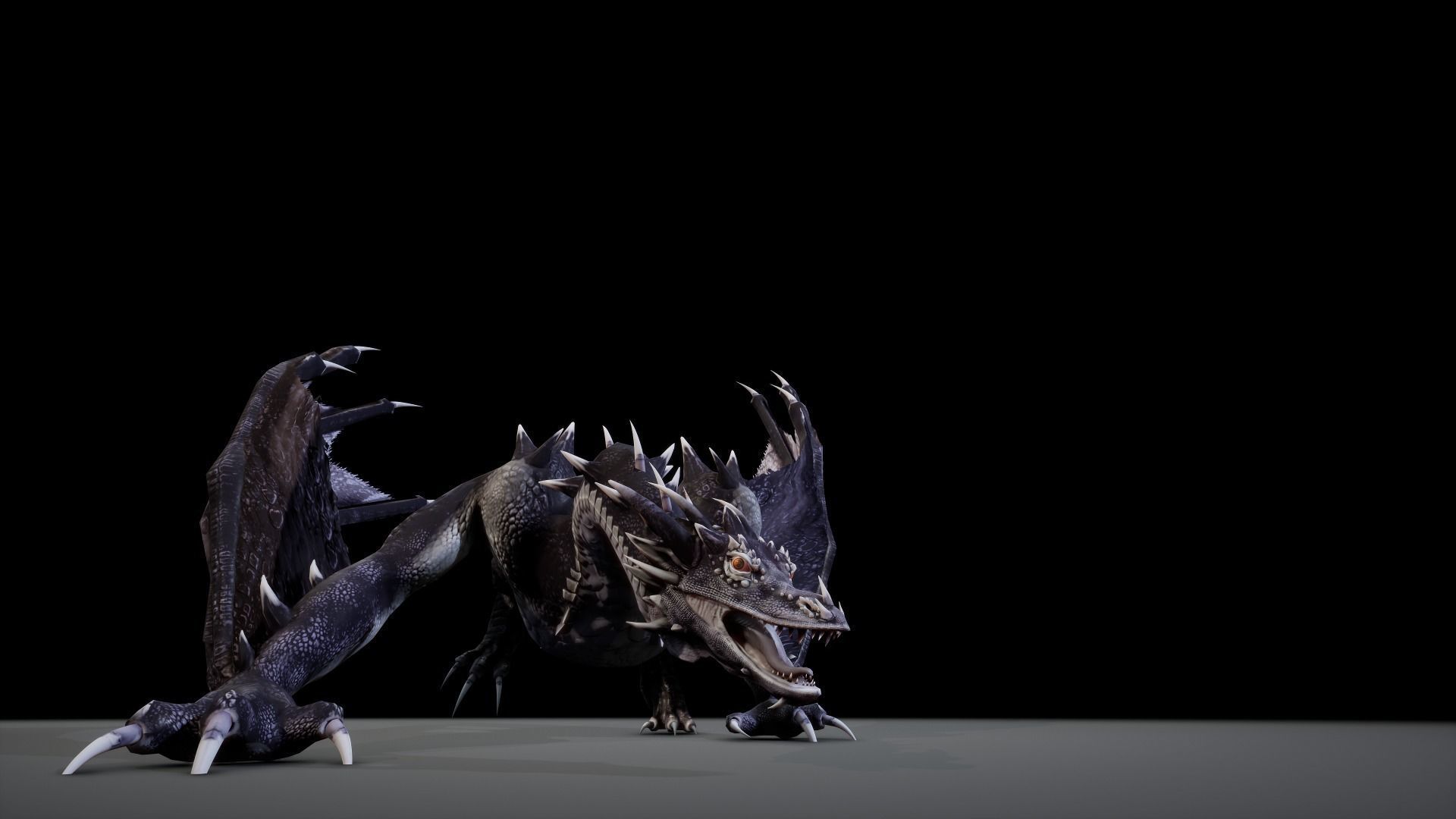 Dragon 9 Wyvern UE4 Low-poly 3D model_11