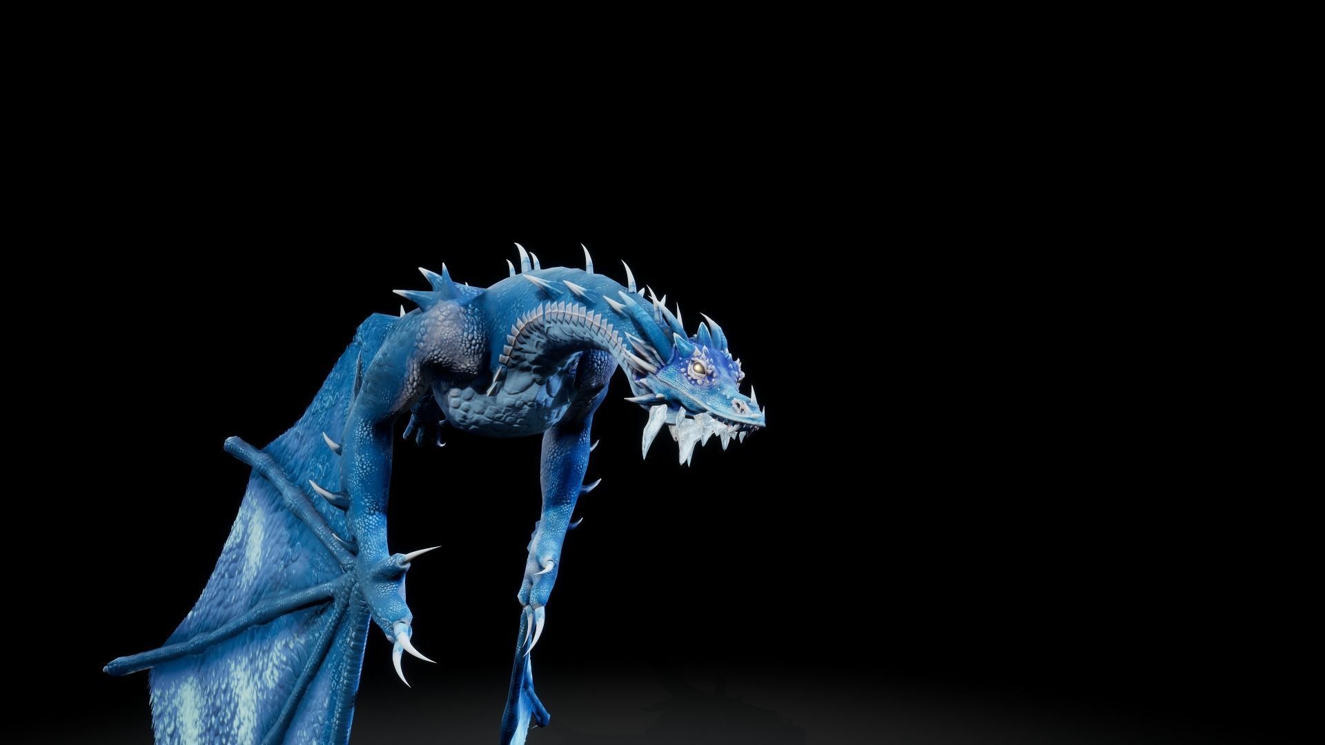 Dragon 9 Wyvern UE4 Low-poly 3D model_8