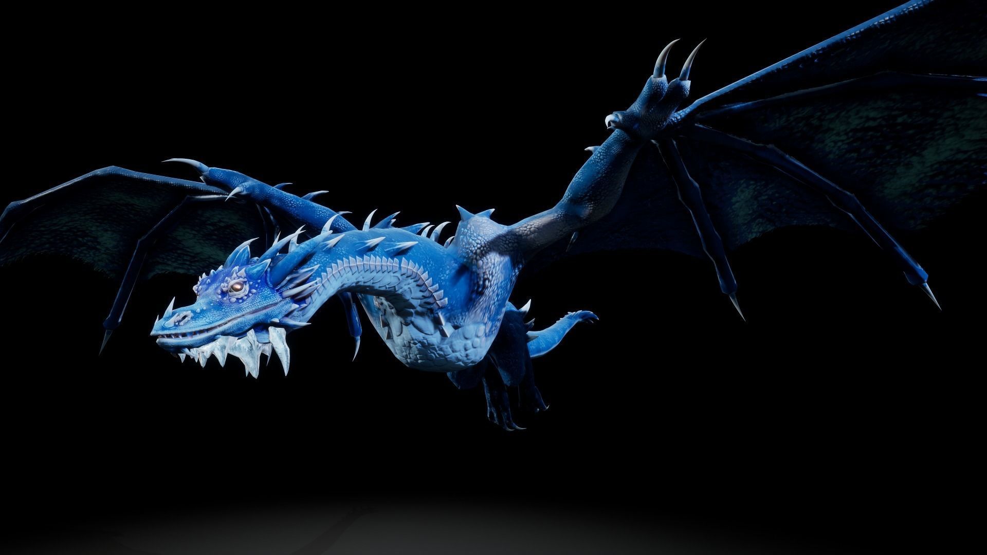 Dragon 9 Wyvern UE4 Low-poly 3D model_9
