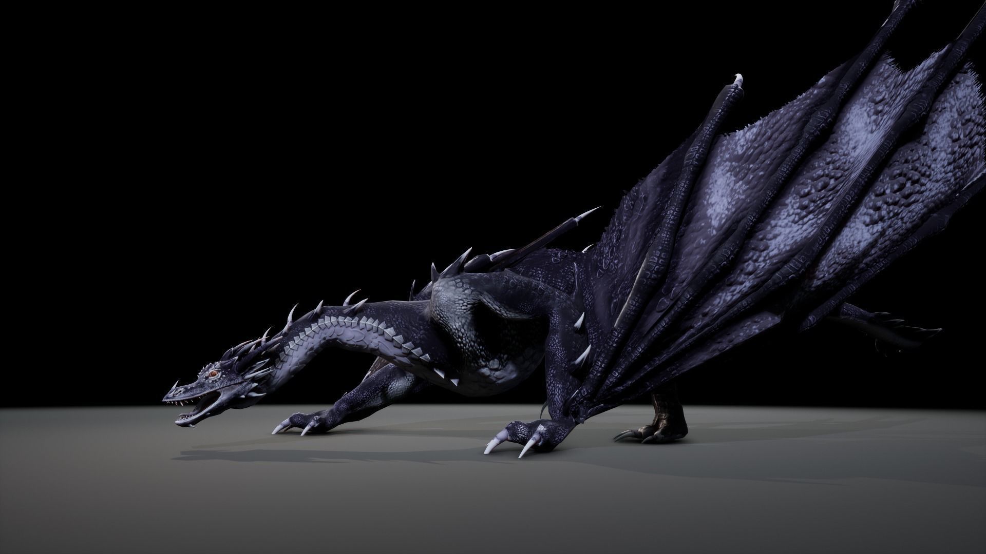 Dragon 9 Wyvern UE4 Low-poly 3D model_10