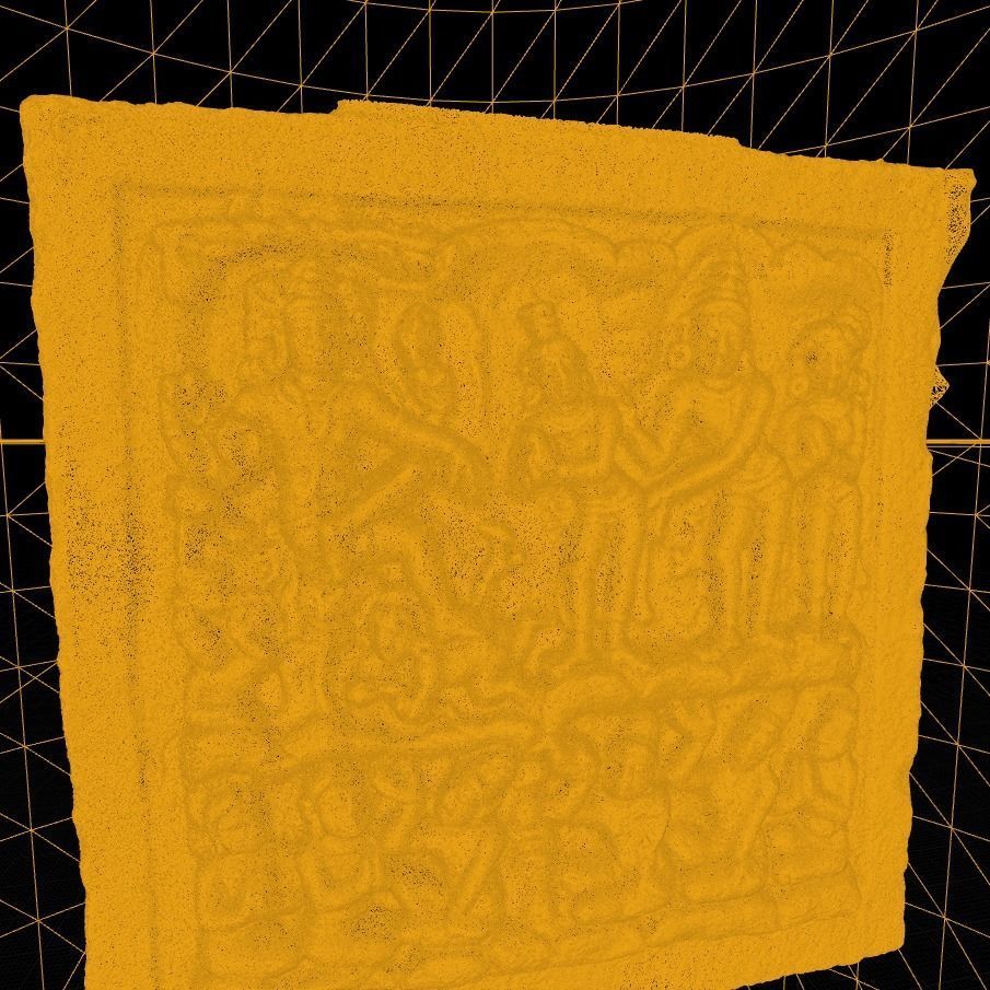 Brahma-worshipers - Hindu Temple Wall Mudular - One Patch 3D model_2