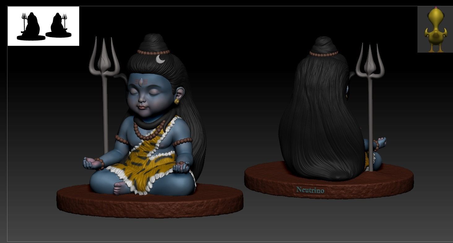 bal shiv 3D print model_8