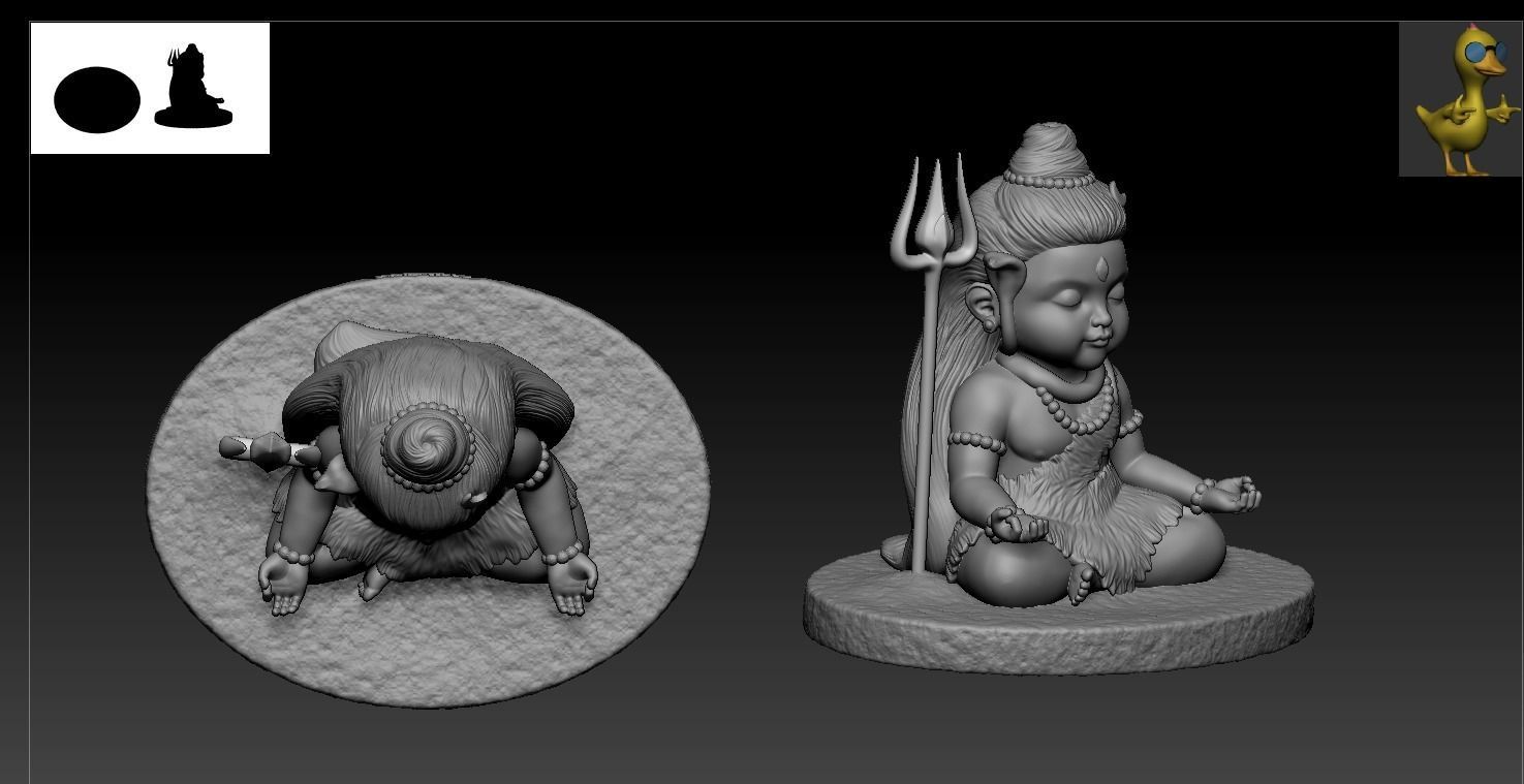 bal shiv 3D print model_9