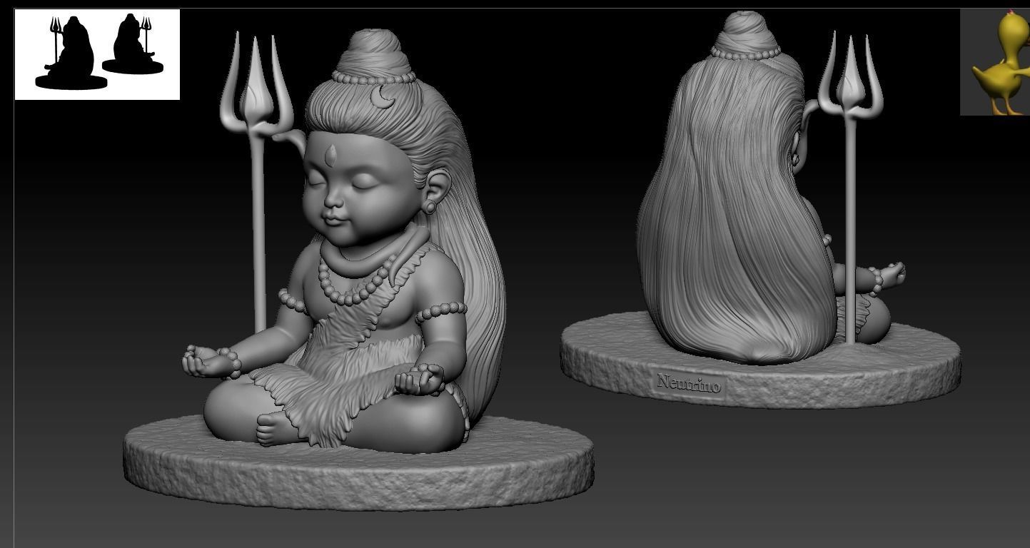 bal shiv 3D print model_1
