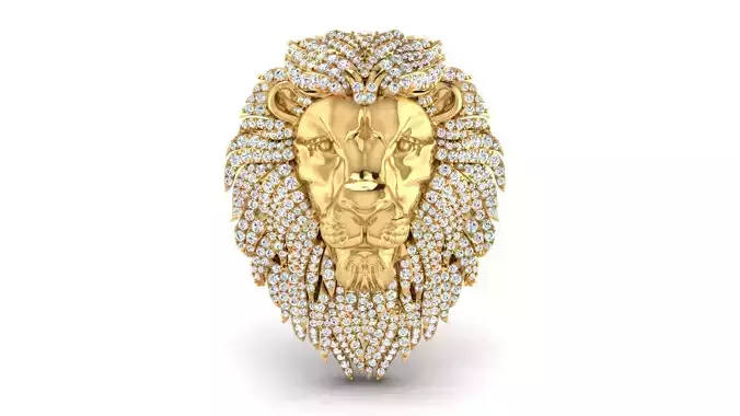 lion diamond pendant 